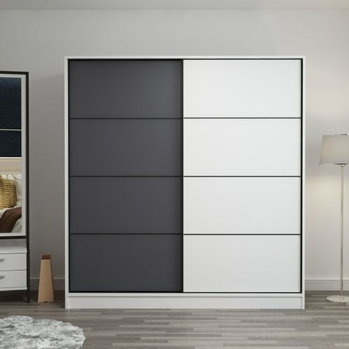 Kale - 7158 WhiteAnthracite Wardrobe slika 1