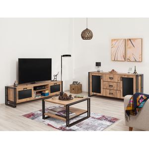 COSMO-TKM.15 Atlantic Pine
Black Living Room Furniture Set