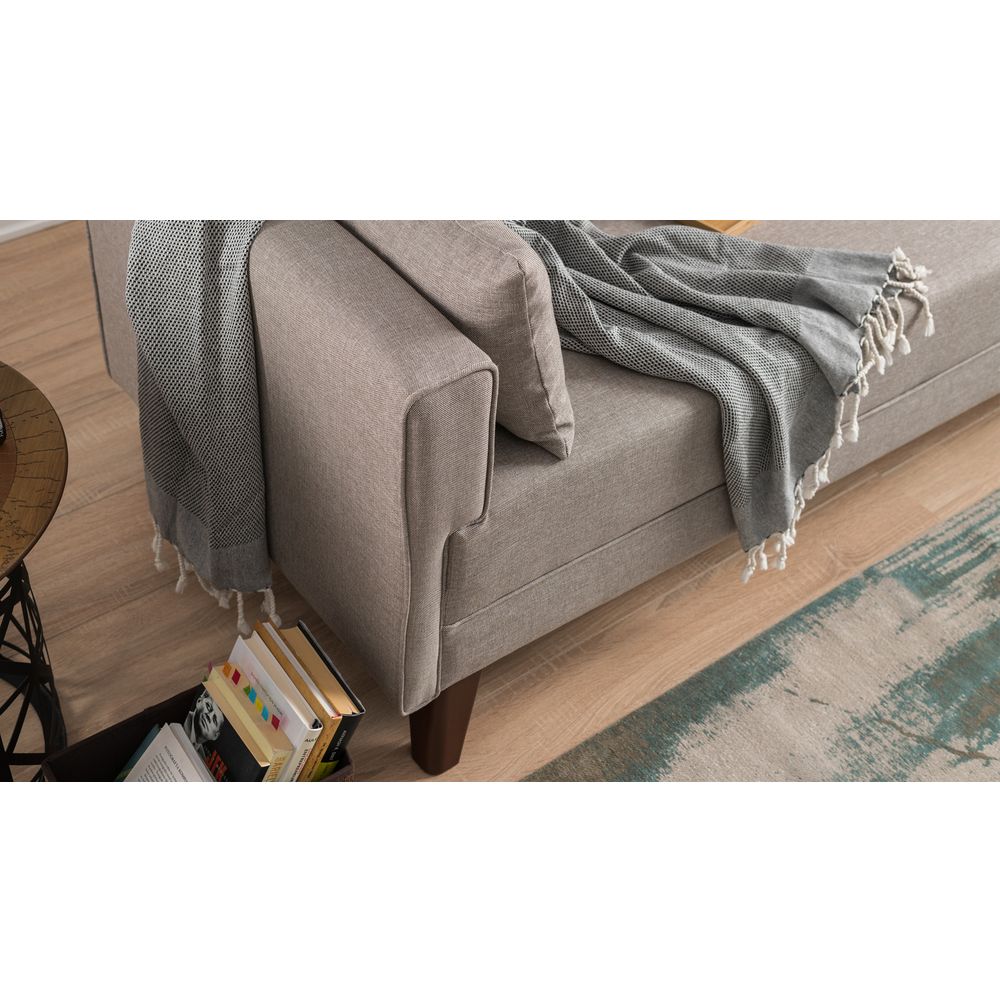 Bella Sofa Bed - Krem 3-Sjedalni Kauč na Razvlačenje slika 4