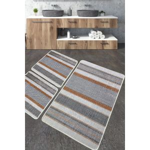 Benver Multicolor Bathmat Set (3 Pieces)