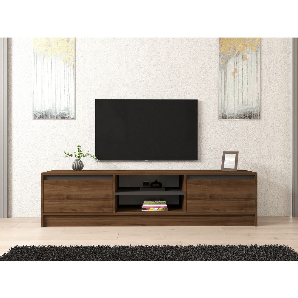 Olça - TV Stalak, nijansa Orahovog Drveta, Antracit slika 3