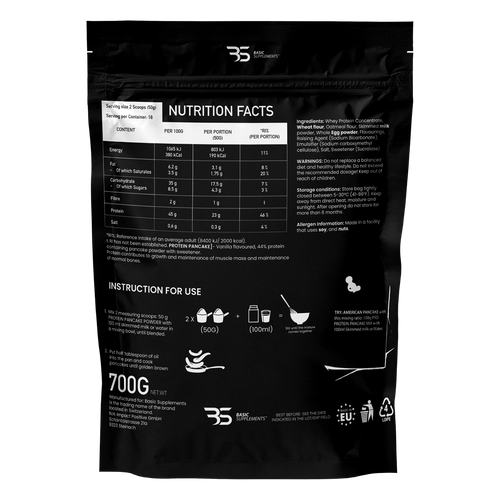 Basic Supplements Protein Pancake Mix 700G - Proteinske Palačinke slika 2