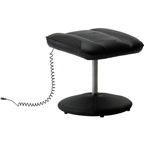 Masažna stolica s osloncem od umjetne kože crna slika 39