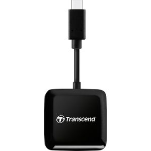 Transcend TS-RDC3 SD/microSD Card Reader, USB 3.2 Gen 1, Black, Type C