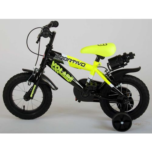 Volare Sportivo dječji bicikl 12" s dvije ručne kočnice crno-žuti slika 13