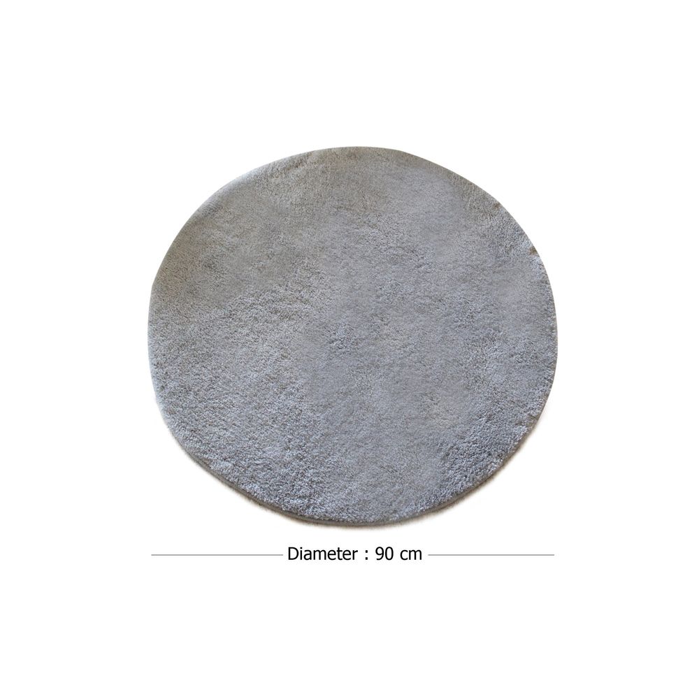 Kupaonski tepih Colors of - Grey Grey, promjera 90 cm slika 3