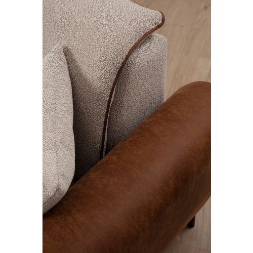 Aren - Jednoseda Bež Sofa sa Cimet Detaljima slika 9