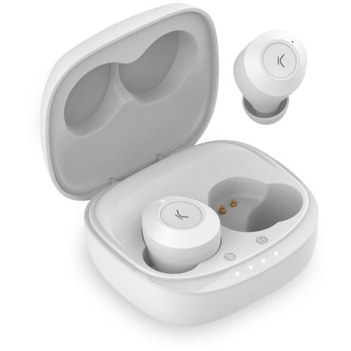 KSIX, bežične slušalice Oblivion, dizajn gumba u uhu, autonomija 4+15 h, bijele slika 1
