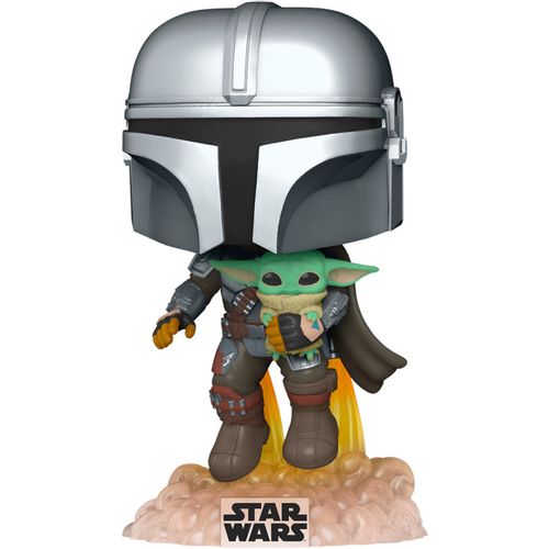 POP figure Star Wars The Mandalorian Mando Flying with Jet Pack slika 2