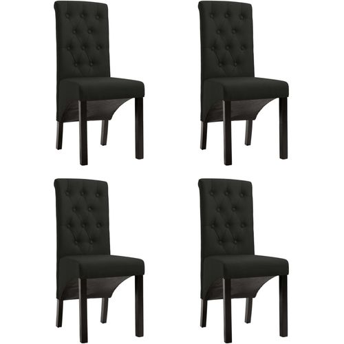 Blagovaonske stolice od tkanine 4 kom crne slika 11