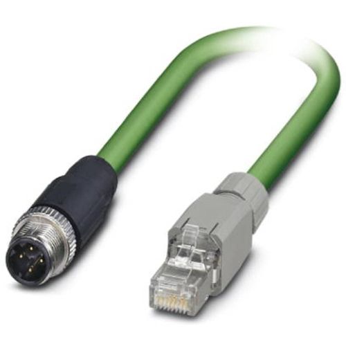 Phoenix Contact 1403496 M12 / RJ45 mrežni kabel, Patch kabel cat 5, cat 5e SF/UTP 3.00 m zelena vatrostalan 1 St. slika 1