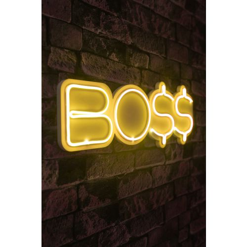 Wallity Ukrasna plastična LED rasvjeta, BOSS - Yellow slika 1