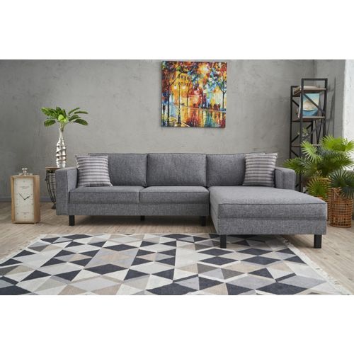 Atelier Del Sofa Kutna garnitura, Sivo, Kale Linen Right - Grey slika 1