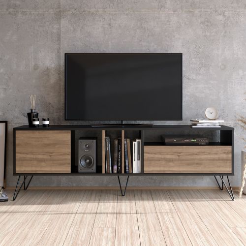 Woody Fashion Polica za TV MISTICO 180, Mistico (180) - Walnut, Black slika 2