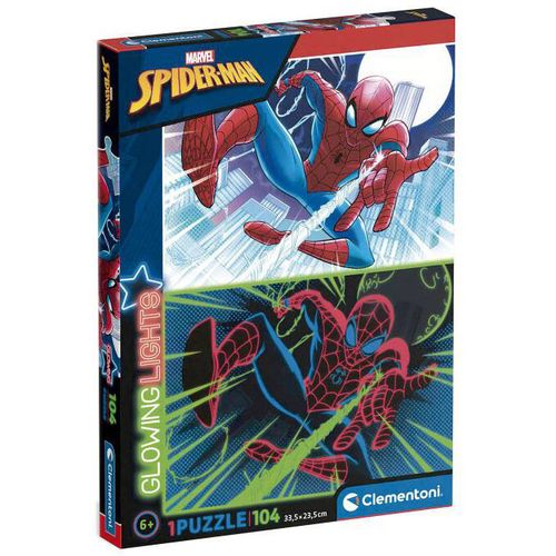 Marvel Spiderman Glowing puzzle 104kom / puzzle koje svijetle u mraku slika 1