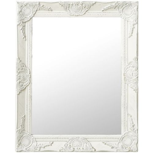 Zidno ogledalo u baroknom stilu 50 x 60 cm bijelo slika 19