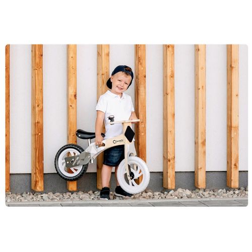 Lionelo dječji bicikl drveni - guralica Willy 12", sivi, 5g JAMSTVA slika 8