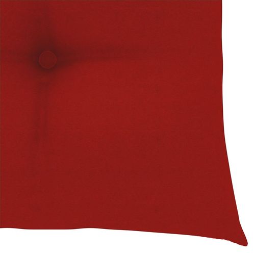 Stolica za ljuljanje s crvenim jastukom od masivne tikovine slika 15