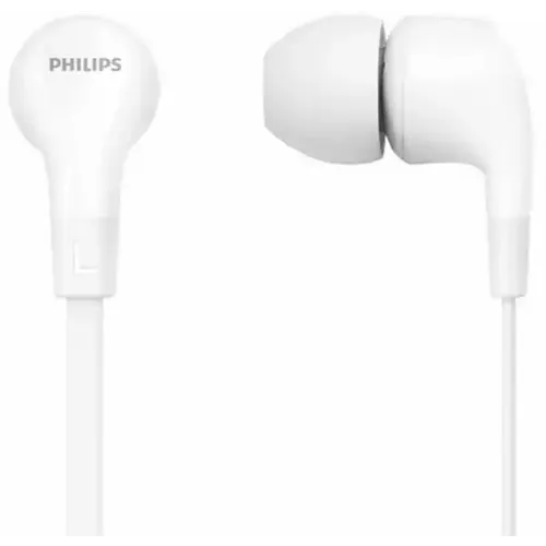 Slušalice bubice Philips TAE1105WT, bele slika 1