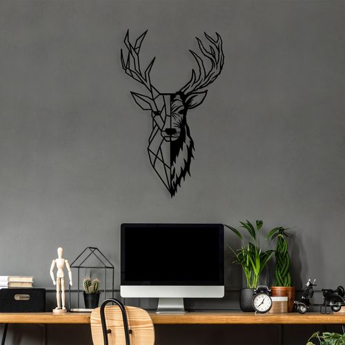 Red Deer 2 Black Decorative Metal Wall Accessory slika 3