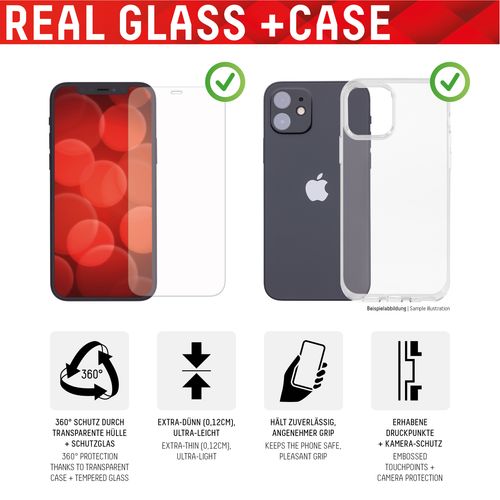 DISPLEX zaštitno staklo Real Glass 2D za Apple iPhone 13, prozirna + maskica (01494) slika 5