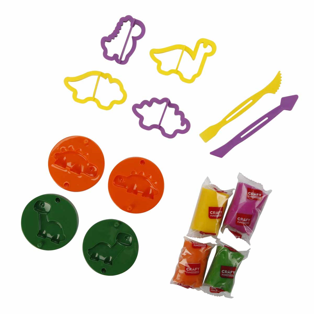 SUNMAN Crafy 04734 Plastelin Dinosaur Set 22X22cm slika 3