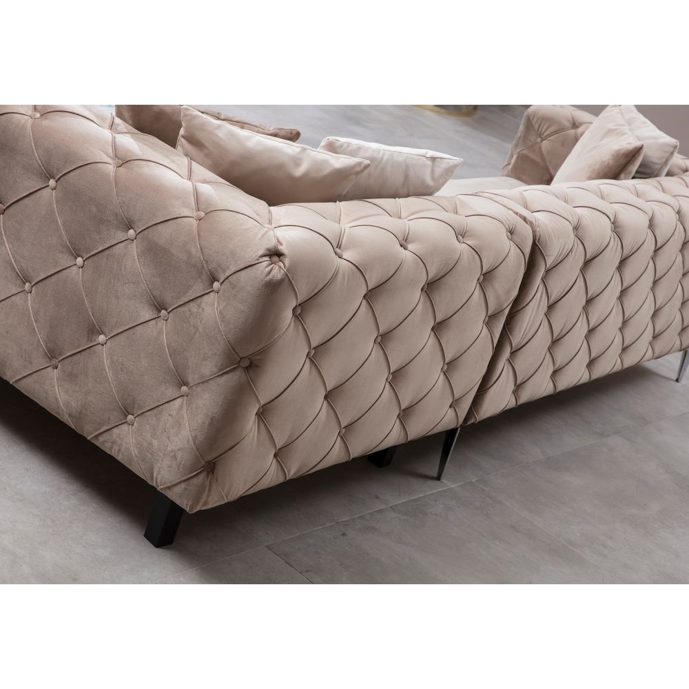Como Ugaona Sofa Lijeva - Bež slika 5