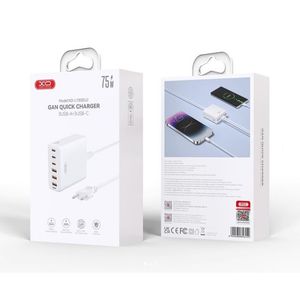 XO Brzi punjač GaN 75W 3USB+3TIP-C L133