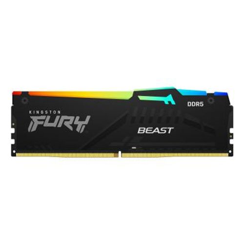 Kingston KF552C36BBEA-16 DDR5 16GB 5200MHz [FURY BEAST RGB], Non-ECC UDIMM, CL36 1.25V, 288-Pin 1Rx8, w/RGB Heatsink slika 1