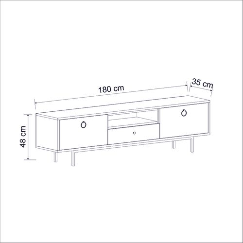 Woody Fashion Stalak za televizor, Naturel - Anthracite slika 8