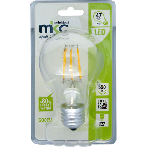 MKC Sijalica,LED 6W, E27, 220V AC, toplo/bijela svjetlost - LED GOCCIA A60 E27/6W slika 2