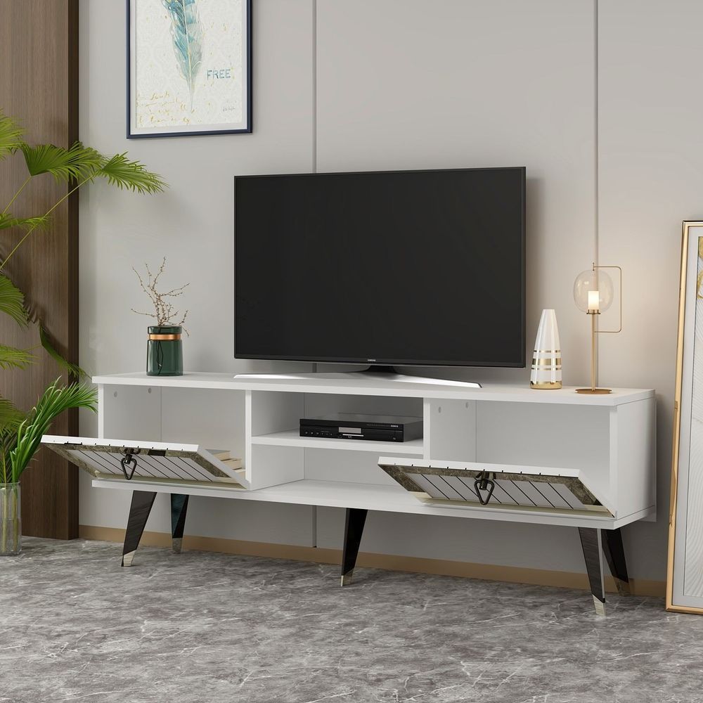 TV Stalak Lidya u Bijeloj i Zlatnoj Boji slika 3
