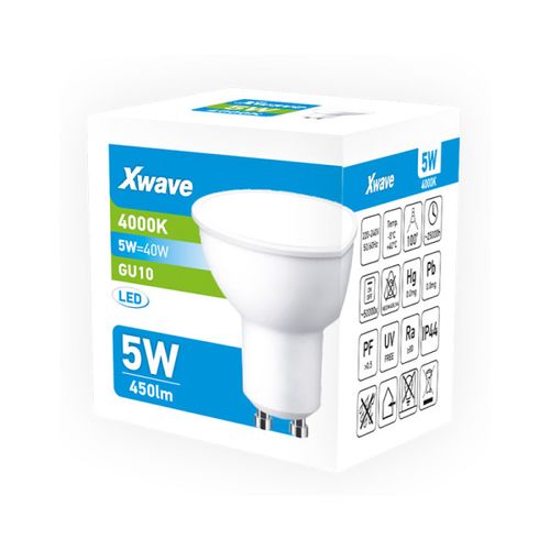 Xwave GU10 5W SL-B-GU5-4K LED Sijalica 4000K.220V,450Lm,Bela slika 1