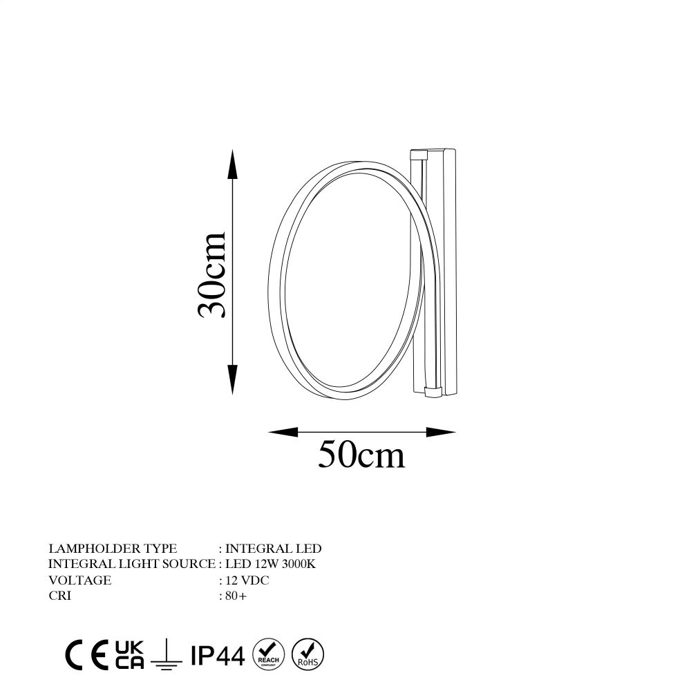 Halka - Zlatna Zidna Lampa 13305 slika 10