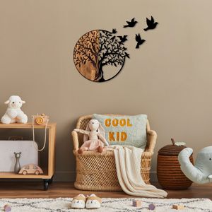 Tree And Birds - 322 Black
Walnut Decorative Wooden Wall Accessory