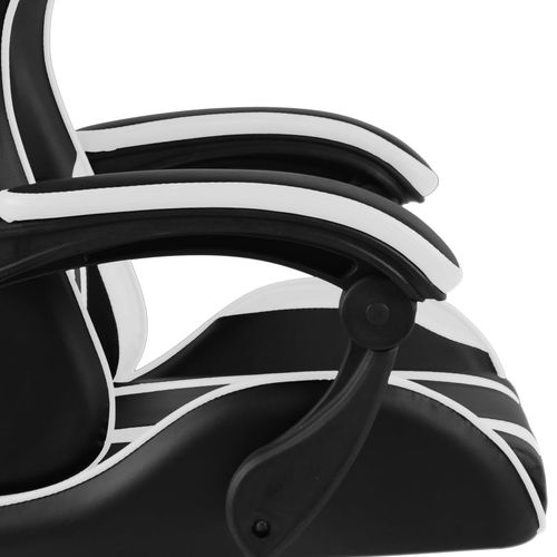 Igraća stolica od umjetne kože crno-bijela slika 9