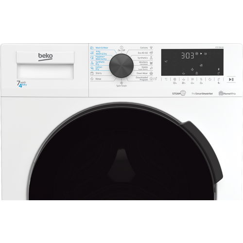 Beko HTE7616XO Mašina za pranje i sušenje veša, 7/4 kg, 1200 rpm, ProSmart™ Inverter Motor, Bluetooth, SteamCure ™, Dubina 50 cm slika 4