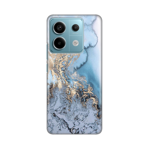 Torbica Silikonska Print za Xiaomi Redmi Note 13 Pro 5G Blue Gold Marble slika 1