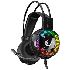 Rampage styles black usb 7.1 version rgb gaming headset with microphone