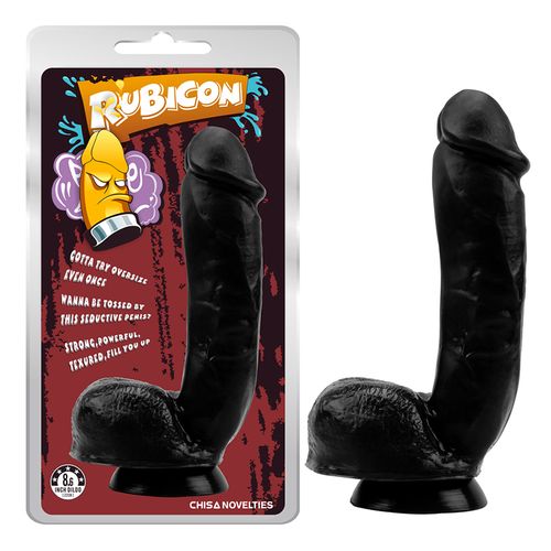 Crni dildo sa testisima 22cm slika 1