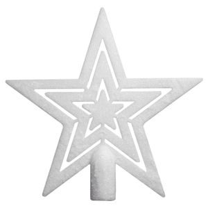 Zvijezda vrh za bor bijeli 18 cm