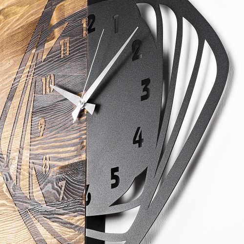 Wallity Ukrasni drveni zidni sat, Wooden Clock 4 slika 4