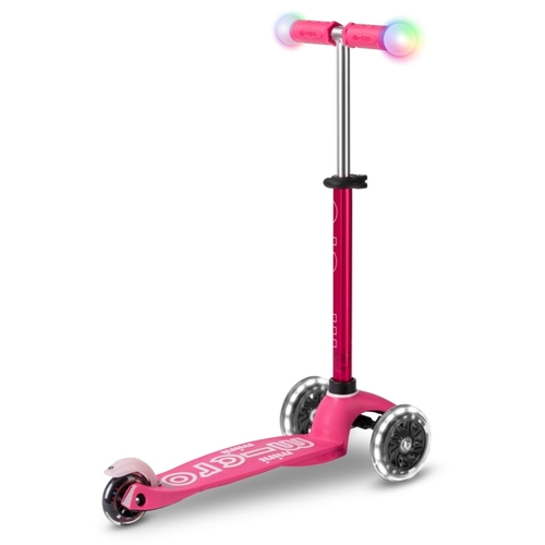 Micro Romobil Mini Deluxe Magic LED, Pink slika 3