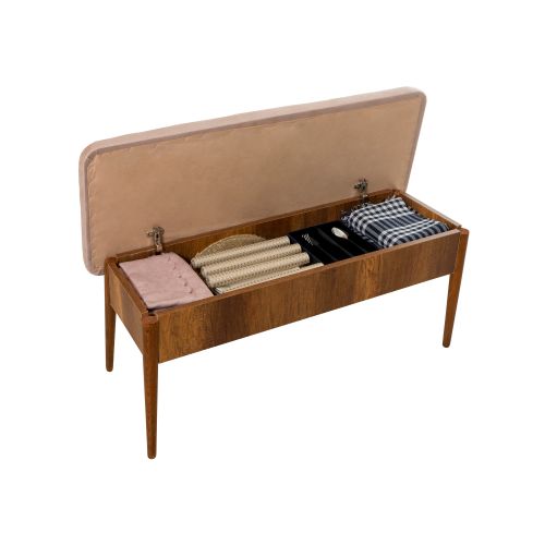 Woody Fashion Klupa, Orah Kamen, Vina Bench - Walnut, Stone slika 4