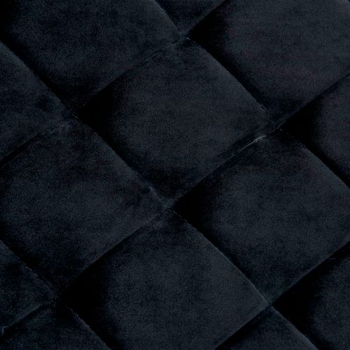 Klupa od crne baršunaste tkanine i nehrđajućeg čelika 97 cm slika 20