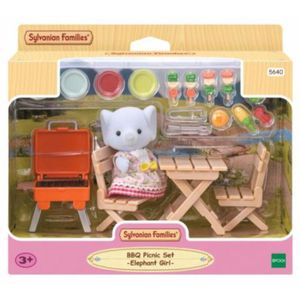 Ec5640 Sylvanian Bbq Picnic Set Elephant Girl