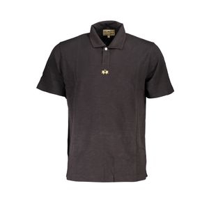 LA MARTINA MEN'S BLACK SHORT SLEEVED POLO SHIRT