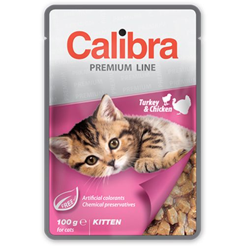 Calibra Cat Kitten Kesica Ćuretina i Piletina, hrana za mačke 100g slika 1