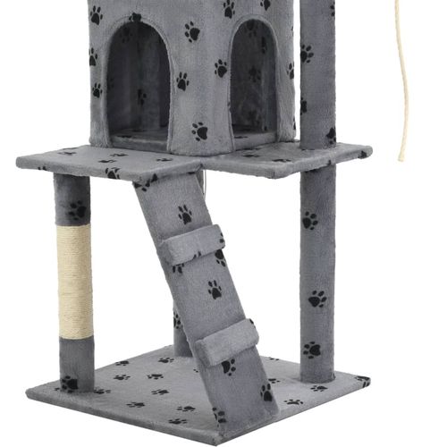Penjalica za mačke sa stupovima za grebanje od sisala 120 cm siva slika 21