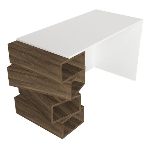 Woody Fashion Radni stol JENGA, Jenga - White, Walnut slika 5